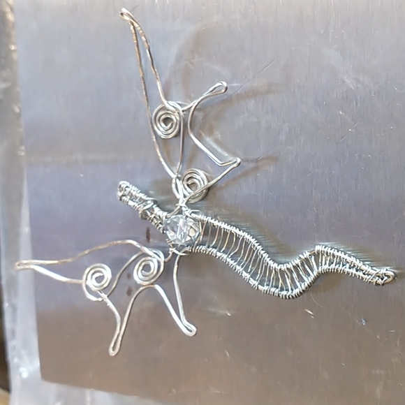 NWT Gorgeous Tinned Copper Dragon Pendant - Picture 3 of 3